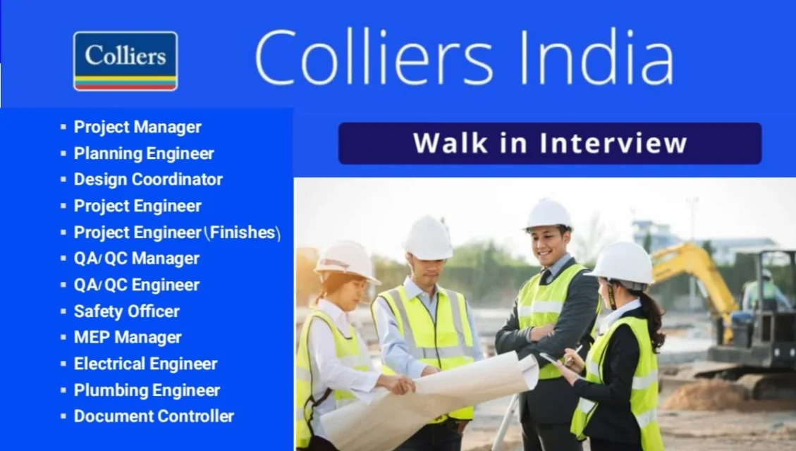 Colliers India Latest Walk-In Interview 2025 | For Civil, Mechanical And Electrical Engineer