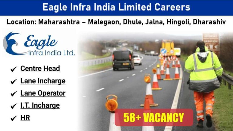 Eagle Infra India Limited Hiring | Vehicle Inspection & ATS Jobs | Centre Head, Engineers, IT, HR Vacancies