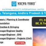 Kalpataru Projects International Ltd | Openings in Karnataka, Telangana, Andhra Pradesh & Tamil Nadu