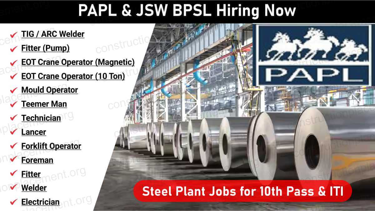 Pradhan Associate Pvt Ltd (PAPL) Vacancy 2026 | For Welder, Fitter, Crane Operator Jobs