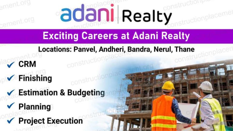 Adani Realty Hiring 2026 | High-Rise Building Project Jobs in Mumbai