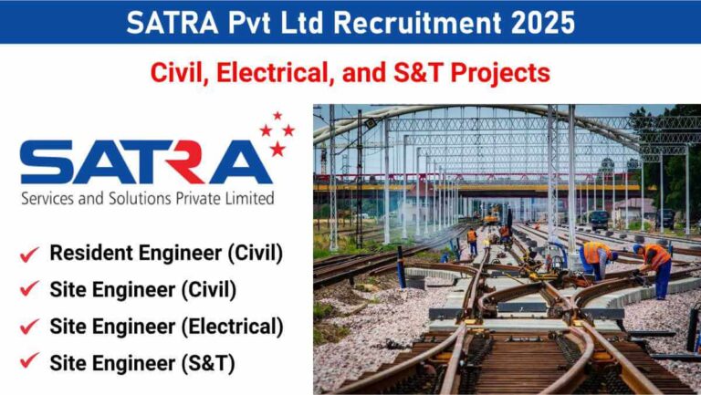SATRA Pvt Ltd Recruitment 2026 | For Public Building & Railway Infrastructure Projects | Graduate & Diploma Eligible