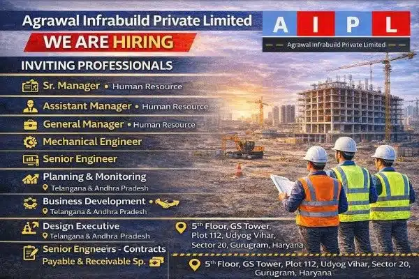 Agrawal Infrabuild Private Limited Vacancy 2026 | Mechanical Engineer Jobs Near Me